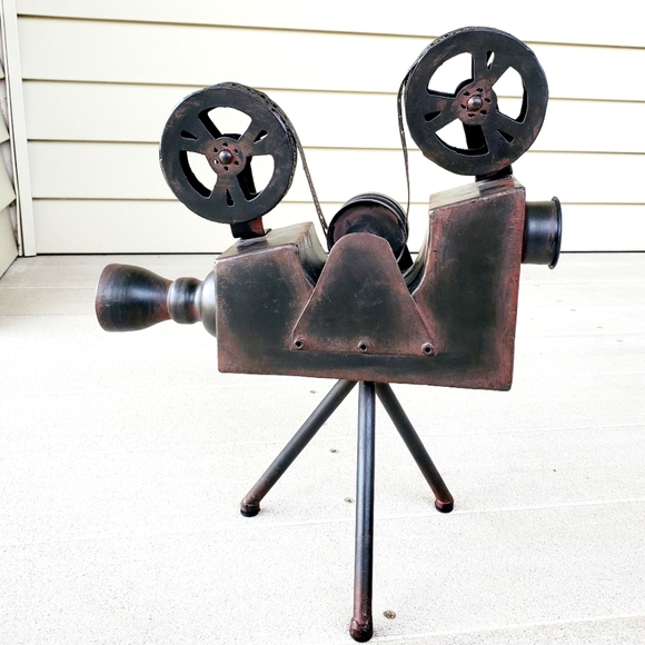 Movie Projector Camera Decor Metal Sculpture. - Picture 3 of 11